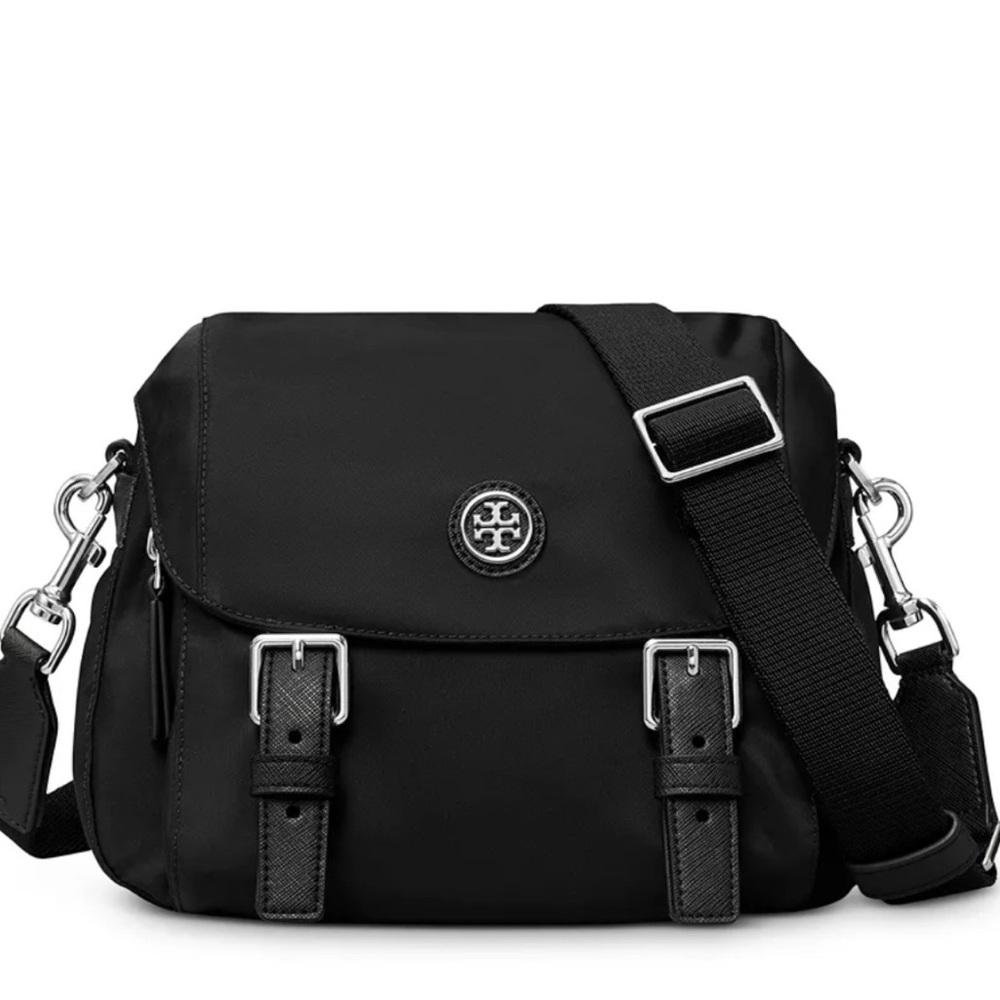 NWT Tory Burch Small Virginia Messenger/Crossbody Bag Black